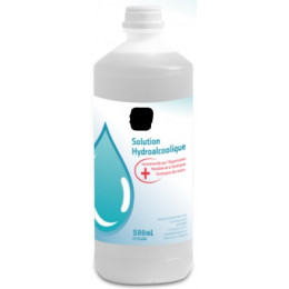 SOLUTION HYDRO ALCOOLIQUE 500ML  78% D'ALCOOL NORME  OMS 