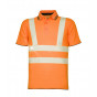 Polo haute visiblité SIGNAL à manches courtes ORANGE Taille M