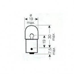 Boîte de 10 Ampoules Graisseur 24V - 5W - BA15S - R5W 