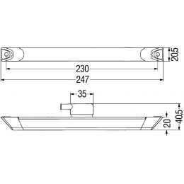 FEUX DE GABARIT ROUGE A LED HELLA 2XS 008 078-001  REMORQUE 