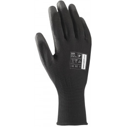 GANTS BUCK BLACK EN388  4141X  Polyester + PU  Paume enduite