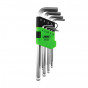 KIT DE 9 CLEFS ALLEN  HEXAGONALES (LONGUES) 