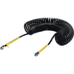 FLEXIBLE NOIR EMBOUT JAUNE 32 SPIRAL M22 x 1,5/M22 x 1,5