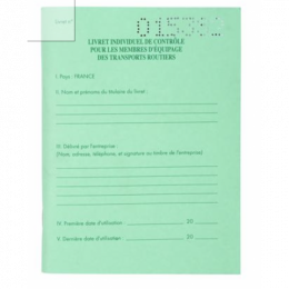  Livret indiv de contrôle  conducteur & convoyeur EXACOMPTA 5070E